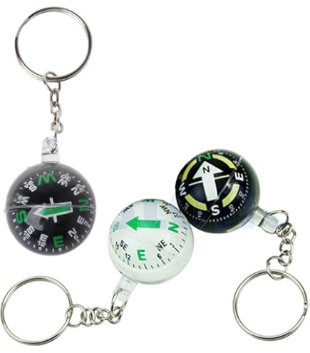 Amazon.co.jp: コンパス キーホルダー ラウンド 方位磁石